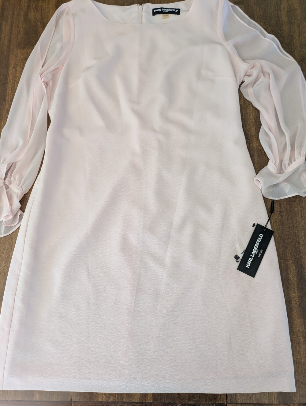 Karl Lagerfield Pale Pink Midi Dress 14 NWT
